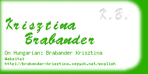 krisztina brabander business card